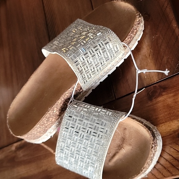 Andiamo Shoes - Andiamo Slip On Rhinestone Slides